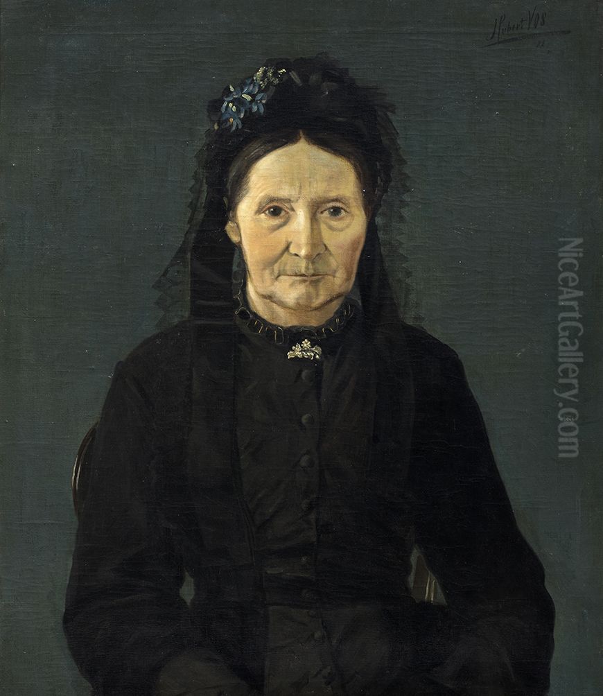 Portrait of Geertruida de Cock-Bruins Oil Painting by Hubert Vos