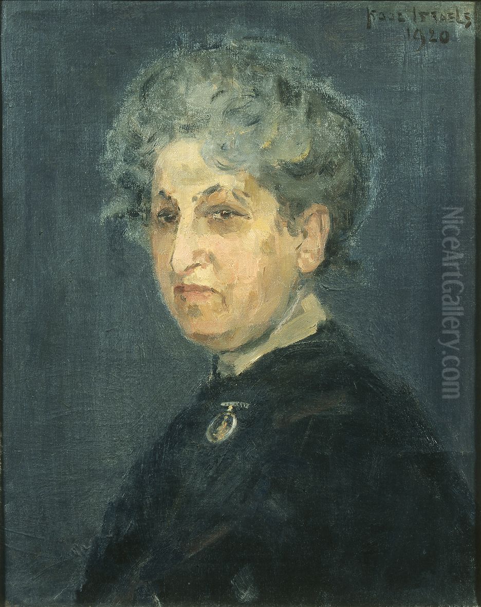 Portrait of Aletta Jacobs (1854-1929) Oil Painting by Isaac Lazarus Israels