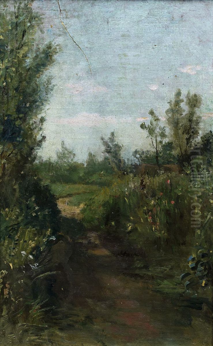 Weg in het bos, Oil Painting by Jozef Israels