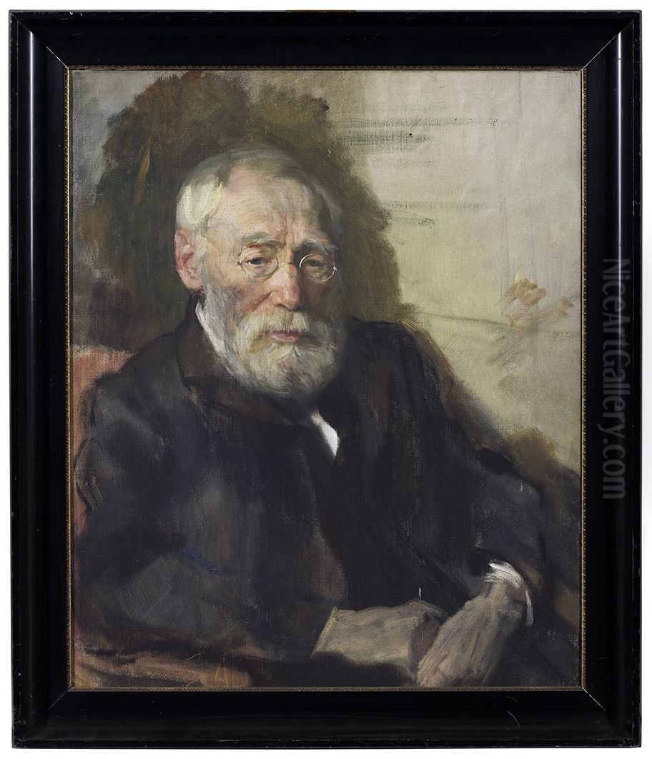 Portrait of Jozef Israels Oil Painting by Pieter De Josselin De Jong