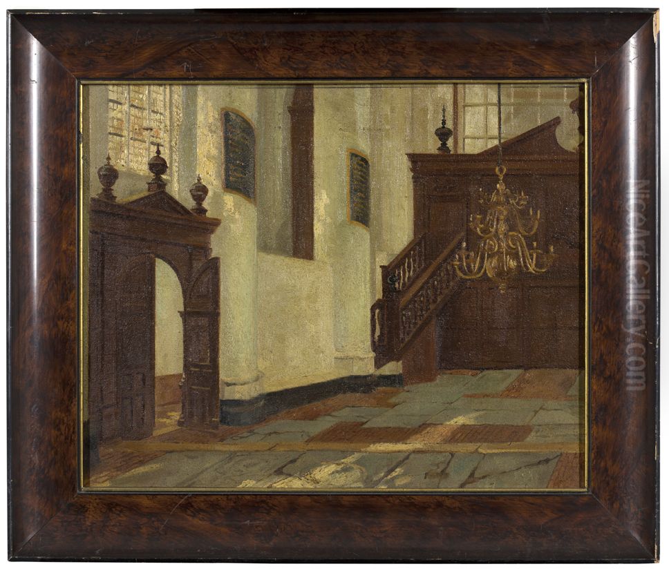 Koor van de der Aa-kerk, Koor van de A-kerk, Oil Painting by Jan Hindrik Kiewiet de Jonge