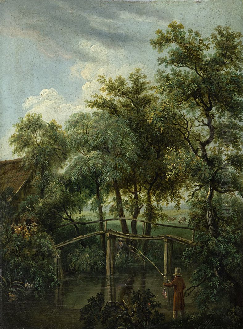 Gezicht op Wedde, Oil Painting by Arnold Hendrik Koning