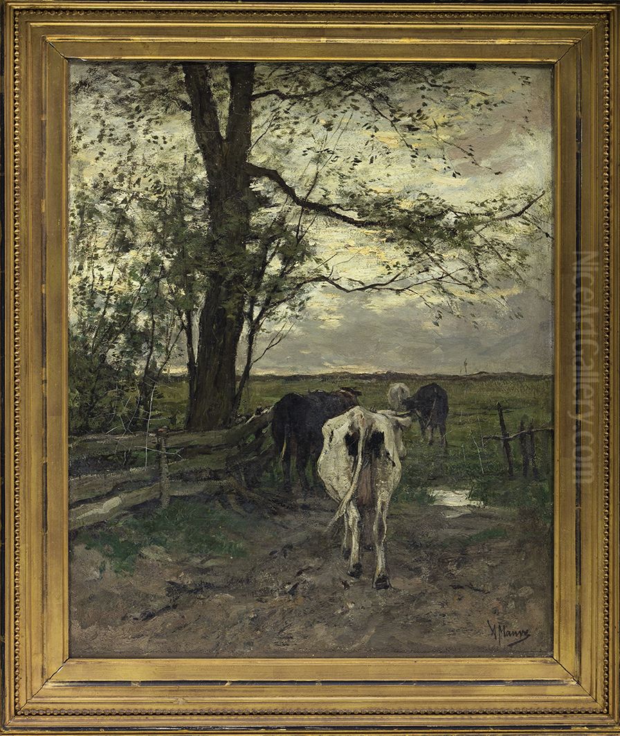 De melkbocht Oil Painting by Anton Mauve