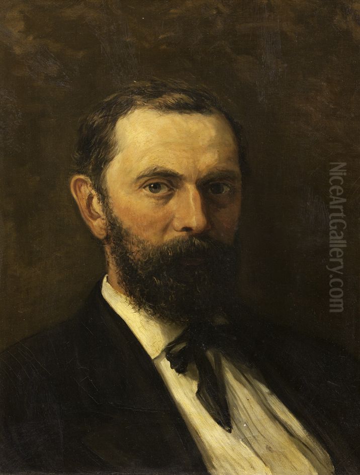 Portrait of Samuel van Houten (1837-1930) Oil Painting by Hendrik Willem Mesdag