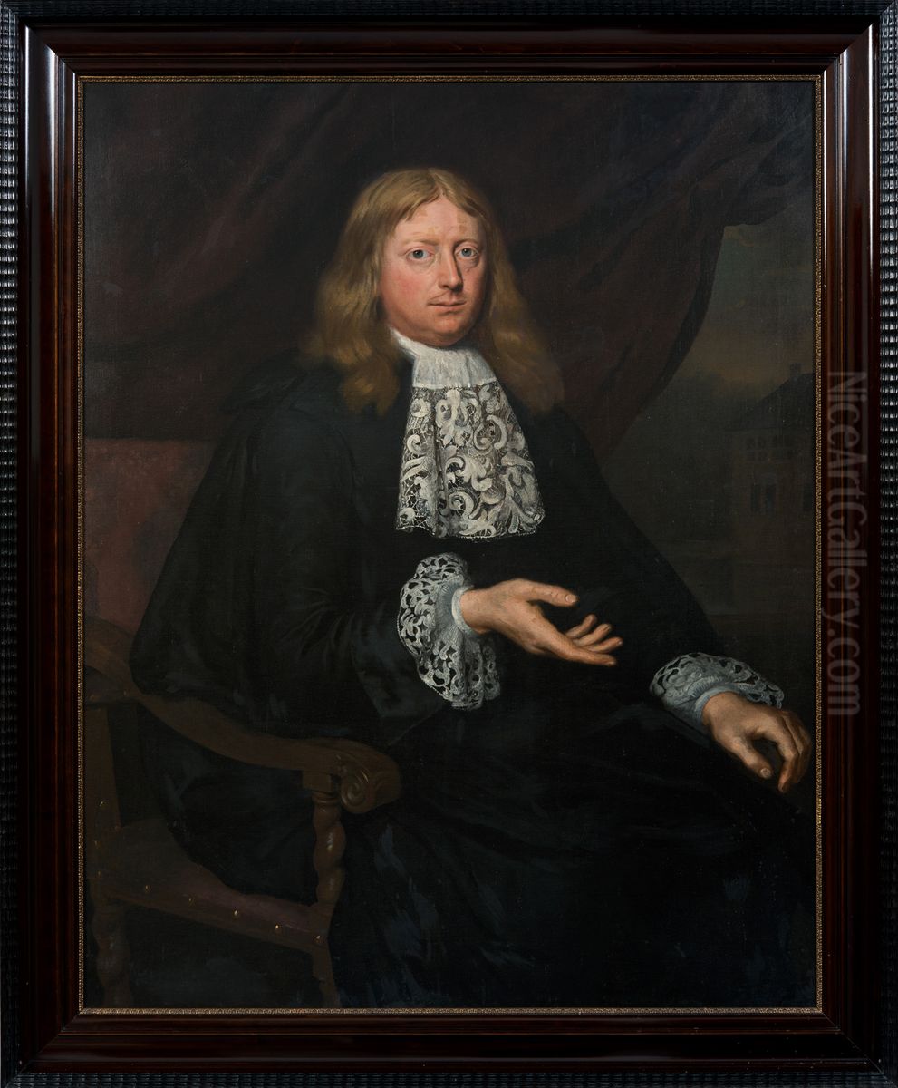 Portrait of Melle Alberda (1642-1699) Oil Painting by Hendrick ten Oever