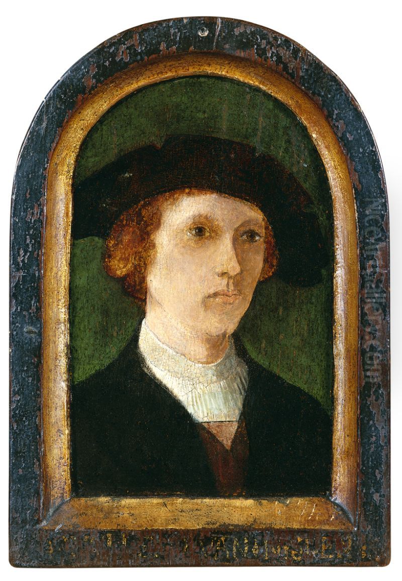 Portrait of a man Oil Painting by Lucas Van Leyden