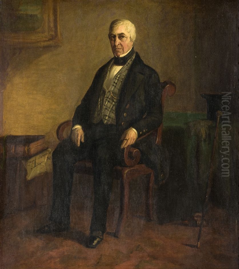 Unico Evert Lewe van Nijenstein (1787-1858), Oil Painting by Jozef Israels