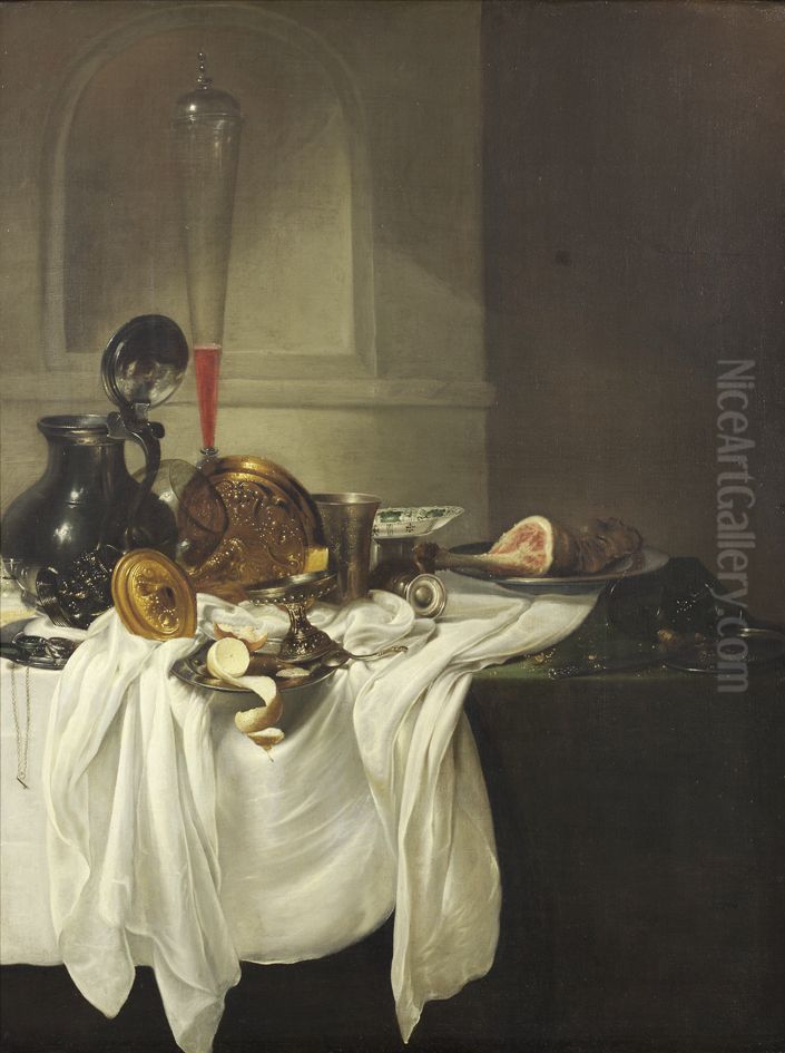 Still life Oil Painting by Jan Jansz Den Uyl