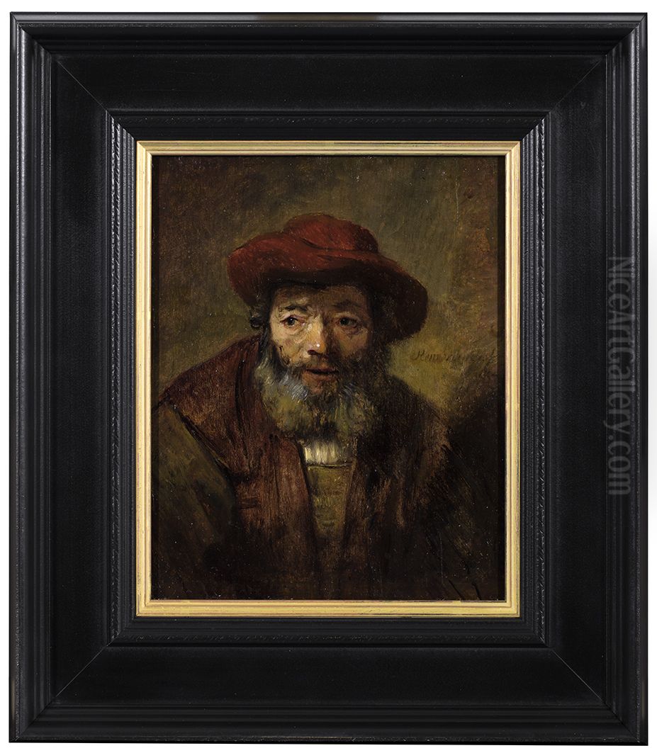 Mannelijke tronie, Rabbi, Oil Painting by Rembrandt