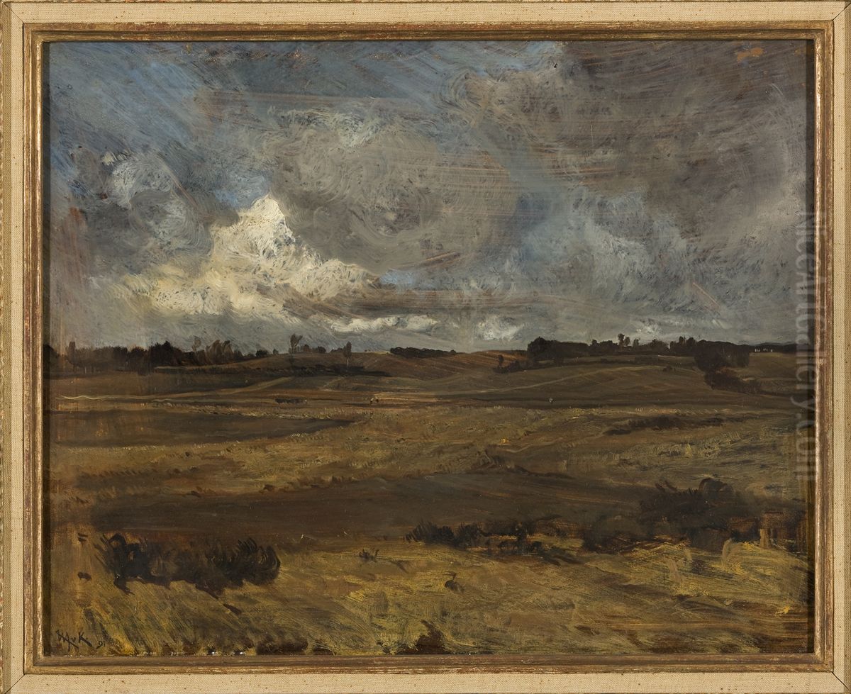 Landschap in Limburg Oil Painting by Willem Van Konijnenburg