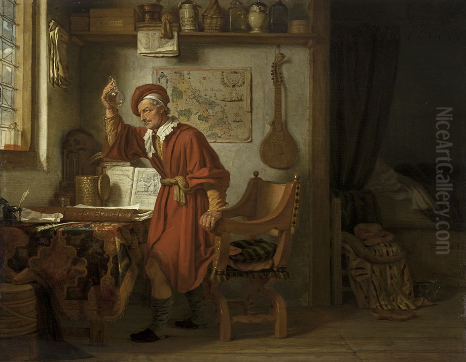 De piskijker Oil Painting by Heiman Dullaart