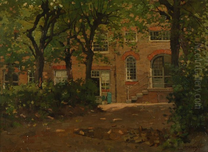 Proveniershuis te Rotterdam Oil Painting by Jan Harm Weijns