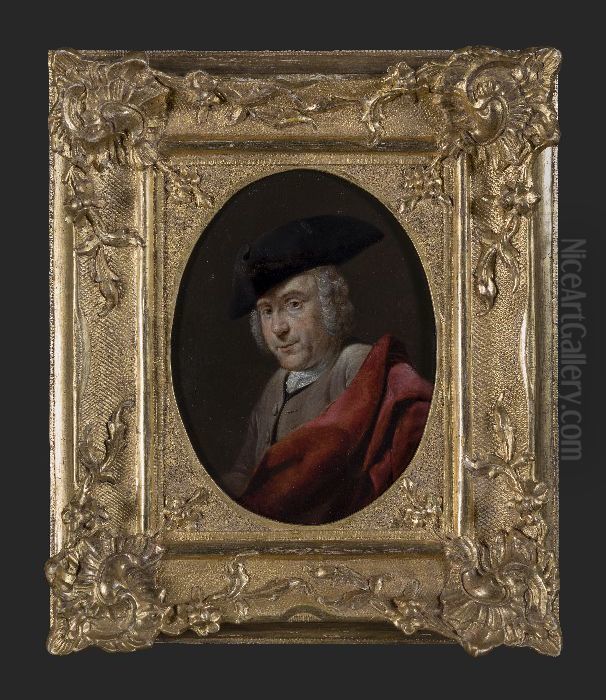 Portret van Adriaan of Adriaen Stolker (1698-1760) Oil Painting by Jan Stolker