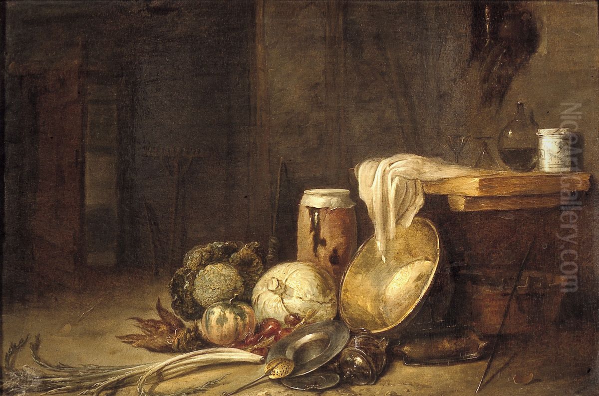 kitchenpiece Oil Painting by Willem Kalf