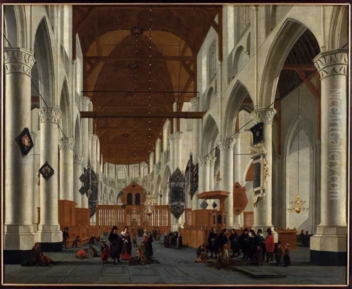 Interieur Laurenskerk Oil Painting by Daniel de Blieck