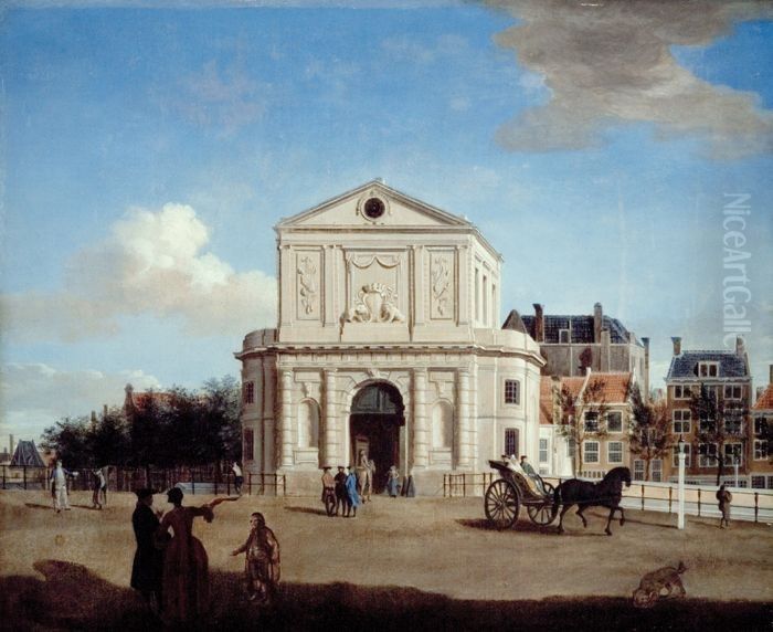 Gezicht op de Delftse Poort Oil Painting by Nicolaes Muys