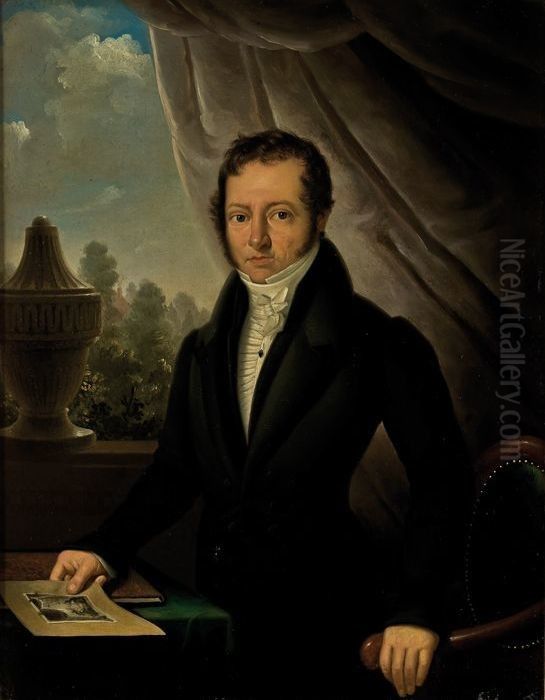 Portret van Christiaan Bernet (1770-1832) Oil Painting by Petrus van Schendel