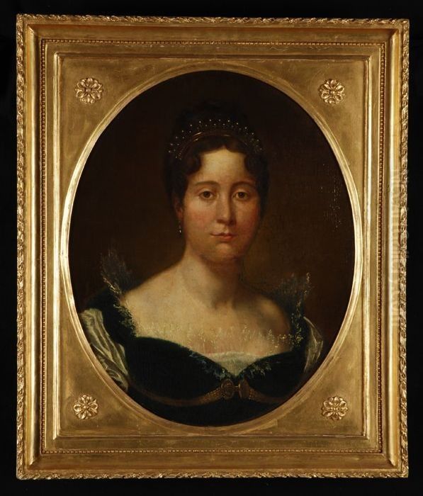 Portret van Augusta Eleonora Carolina, gravin Von Hohenlohe Langenburg (1775-1813) Oil Painting by Taco Scheltema