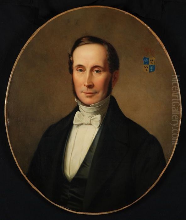 Portret van Adriaen Theodore Prins (1803-1857) Oil Painting by Robert van Eijsden