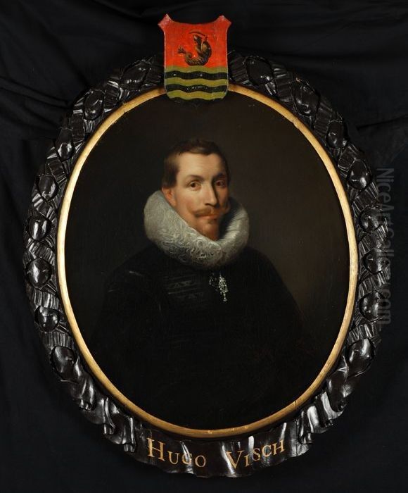 Portret van Hugo Visch (?-1636) Oil Painting by Pieter van der Werff