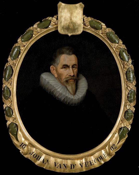 Portret van Johan van der Veeken (1549-1616) Oil Painting by Pieter van der Werff