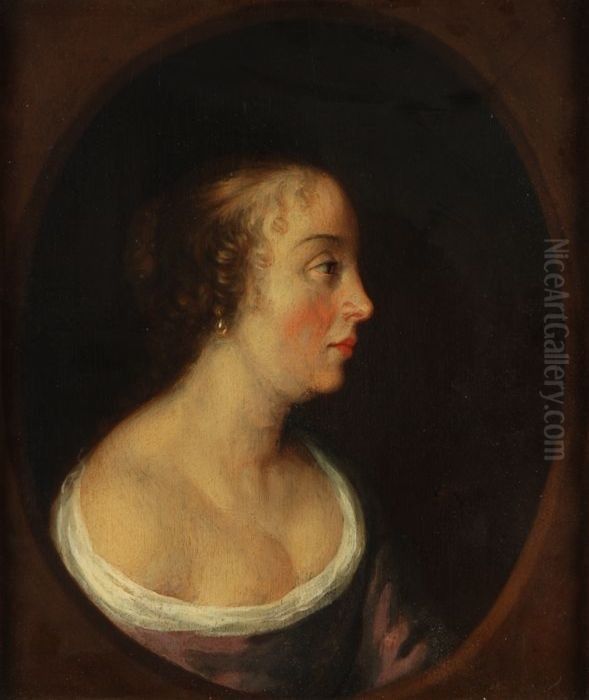 Portret van Geertruyd van der Hey Oil Painting by Samuel Van Hoogstraten