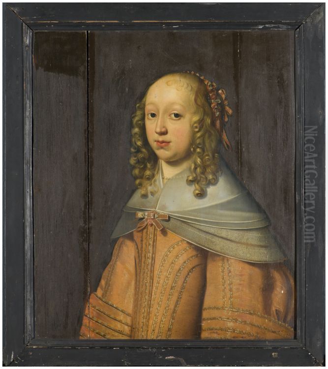 Portret van een onbekende dame, vermoedelijk Frouck van Aylva Oil Painting by Wybrand de Geest