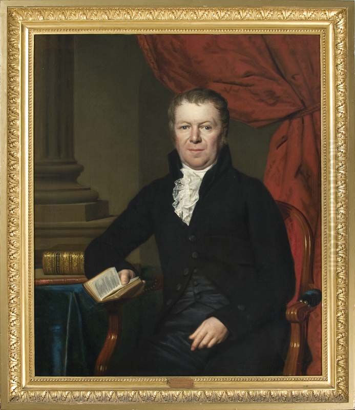 Portrait of Daam Fockema (1771-1855) Oil Painting by Willem Bartel Van Der Kooi