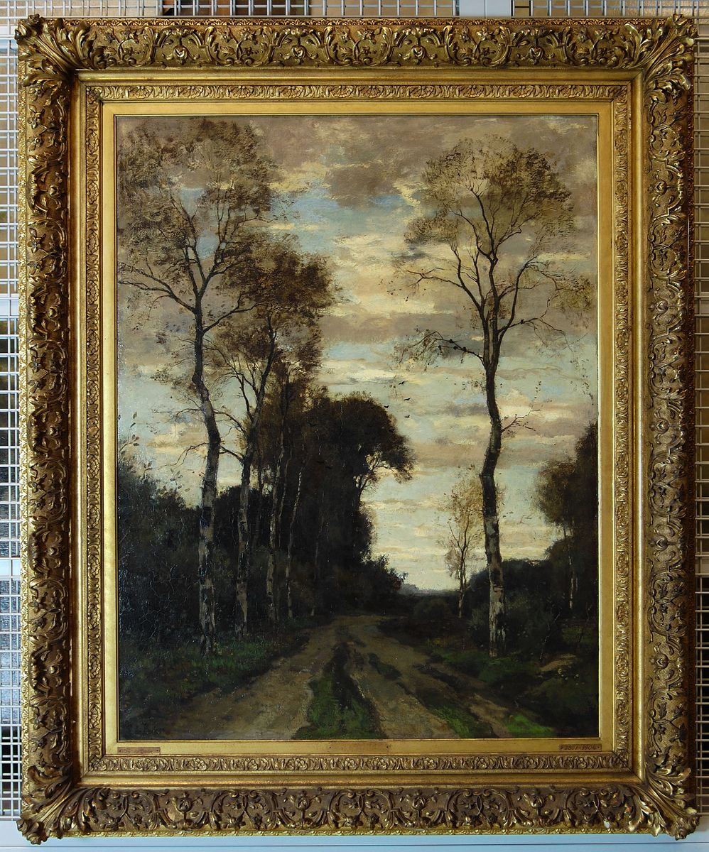 Berkenlaan Oil Painting by Theophile Emile Achille De Bock