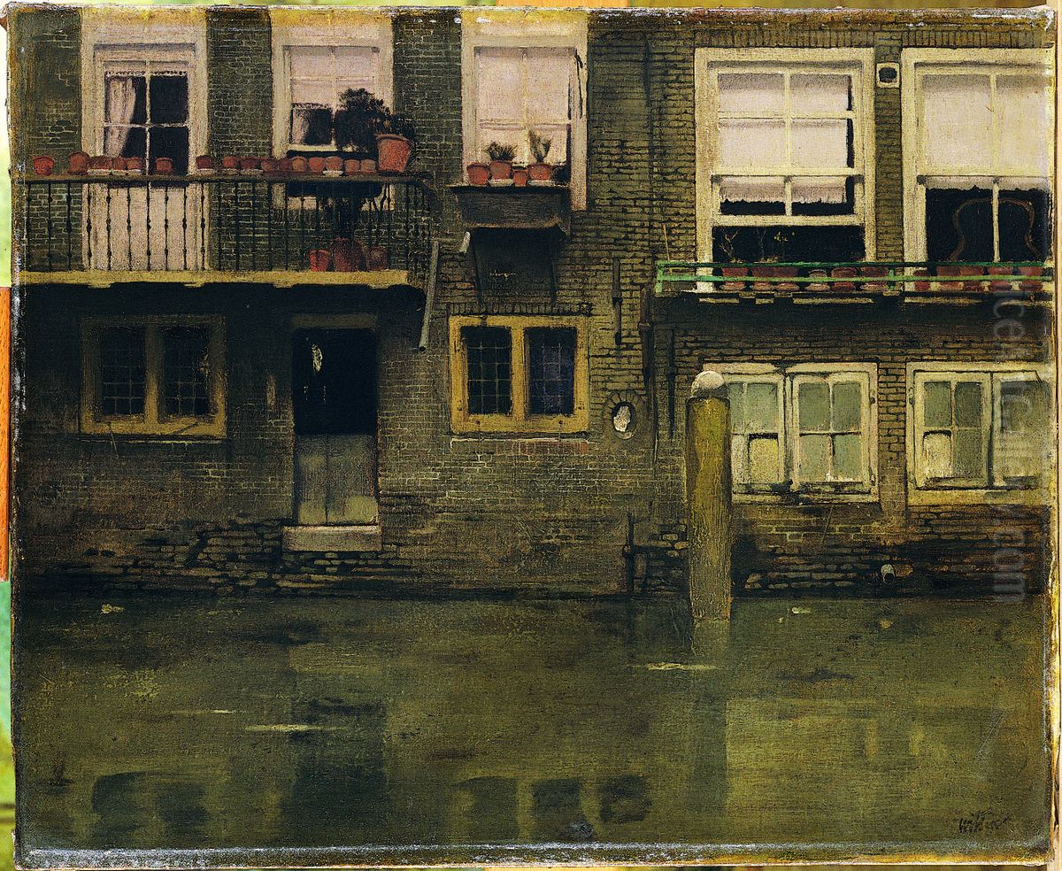 Voorstraatshaven, Dordrecht Oil Painting by Willem Witsen