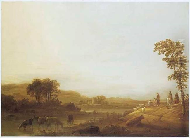 Hilly Landscape Oil Painting by Aelbert Cuyp