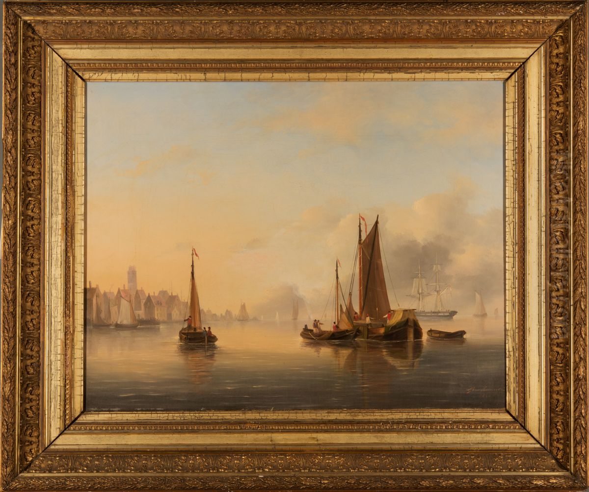 Gezicht op Dordrecht Oil Painting by Govert Van Emmerik