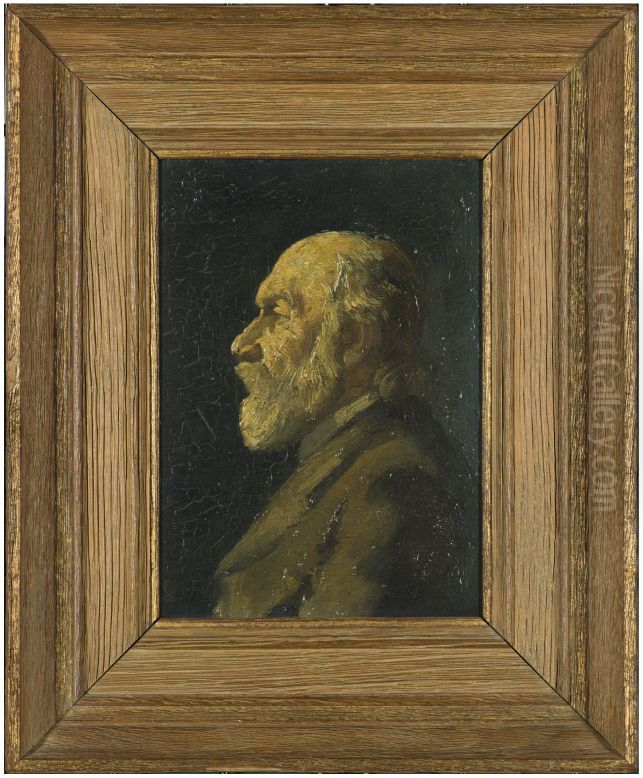 Portret van Christoffel Bisschop Oil Painting by Willem de Zwart