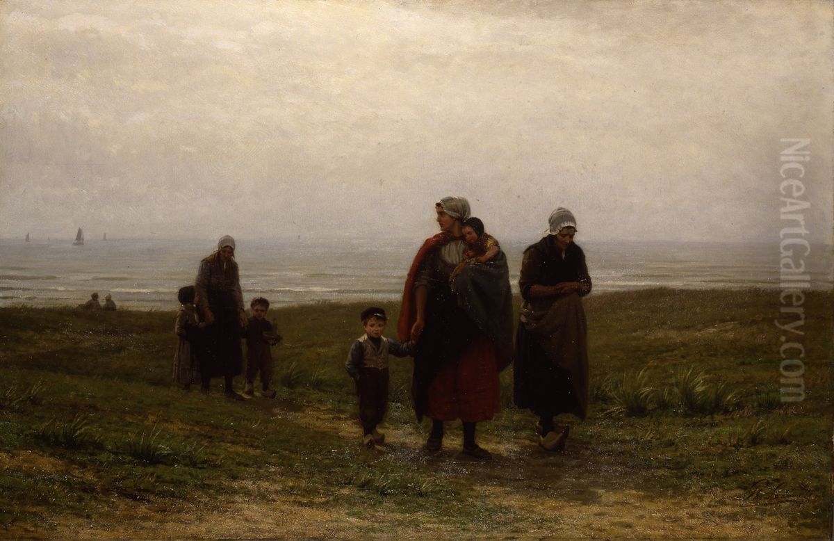 Vertrokken Oil Painting by Philip Sadee