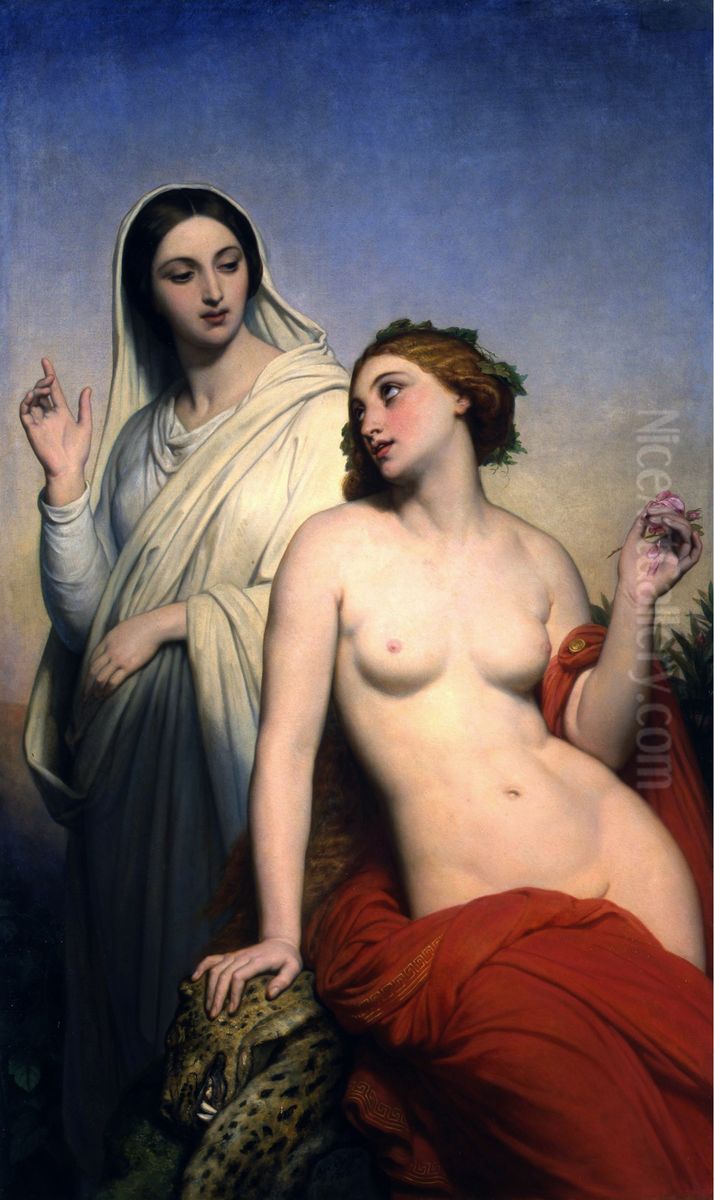 Heavenly and Earthly Love Oil Painting by Ary Scheffer