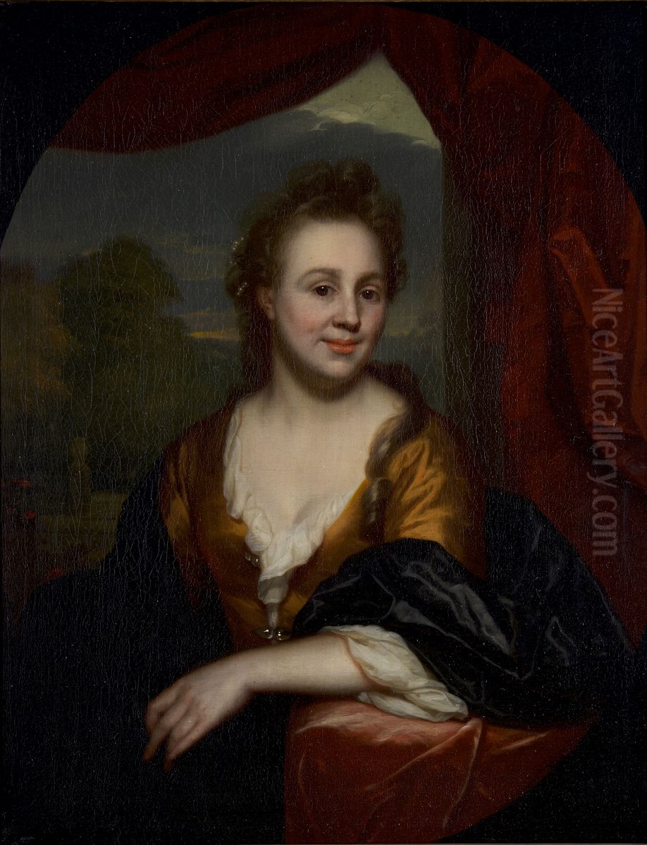 Portrait of an unknown woman Oil Painting by Godfried Schalcken