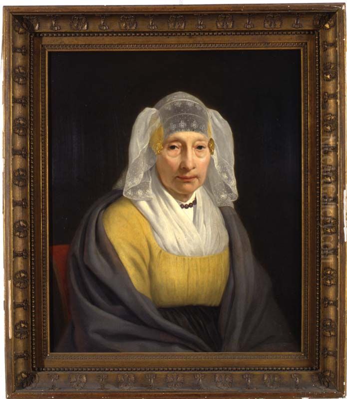 Portrait of an unknown woman Oil Painting by Tjeerd Andringa