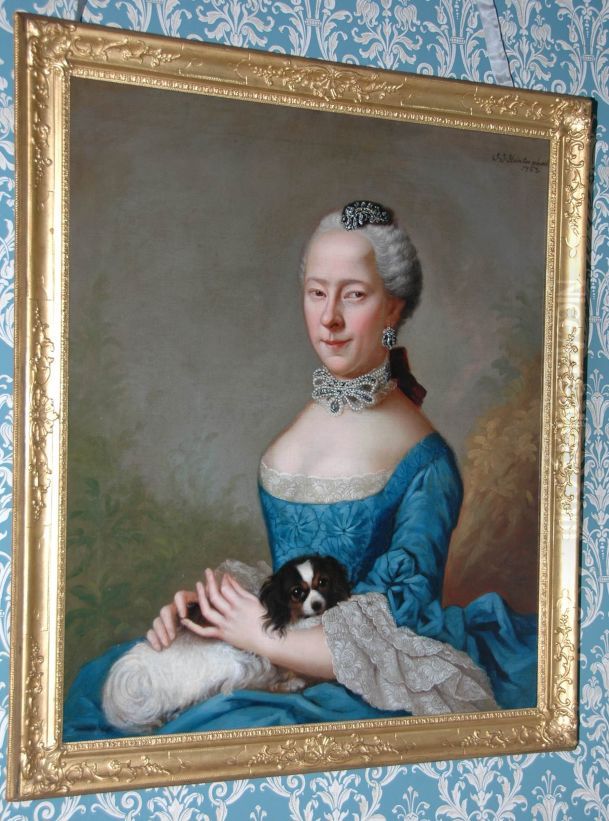 Portrait of Sara Elizabeth Blaaukamer Oil Painting by Johann Ernst Heinsius
