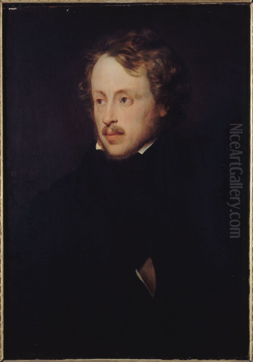 Portrait of Karel Arnoldus Scheffer Oil Painting by Ary Scheffer