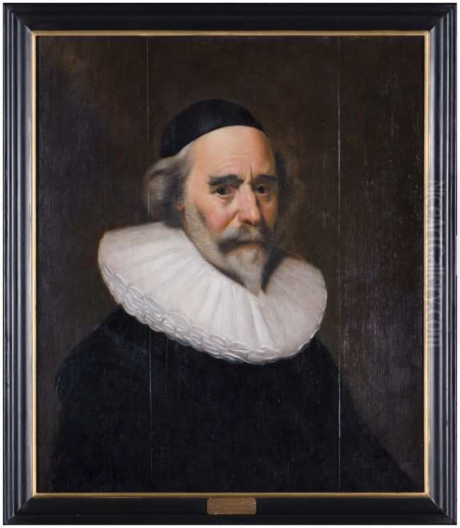 Portrait of Johan van den Sande (1568-1638) Oil Painting by Wybrand de Geest