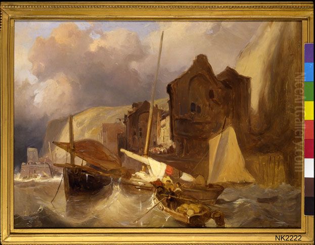 boats in the port Oil Painting by Wijnand Nuijen