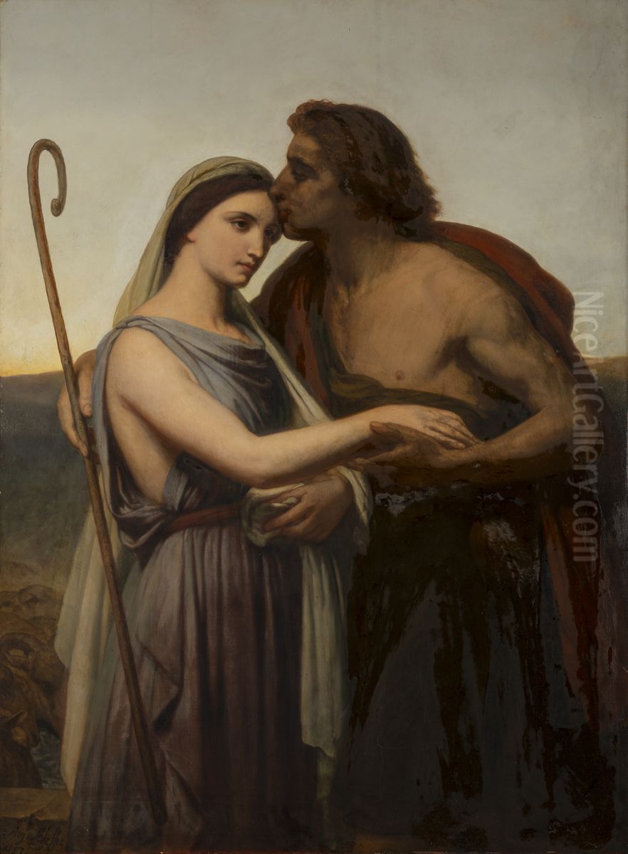 Jacob and Rachel Oil Painting by Ary Scheffer