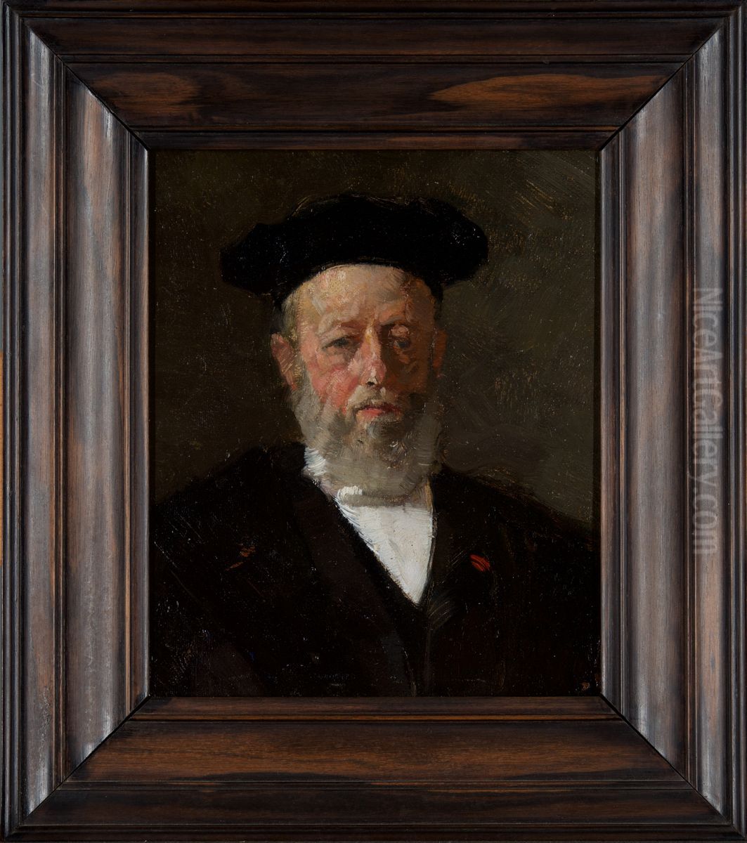 Portrait of Pieter Johannes Veth (1814-1895) Oil Painting by Jan Veth