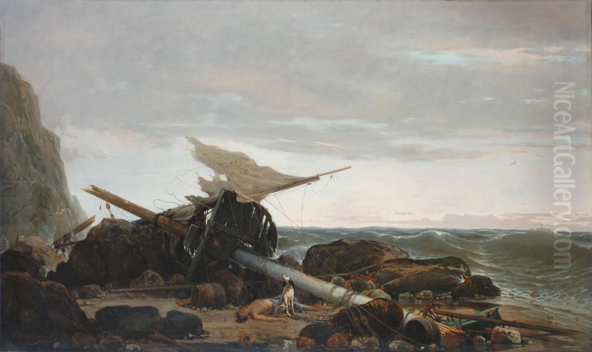 After the Storm Oil Painting by Pierre-Emile Berthelemy