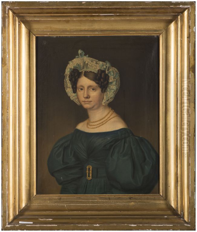 Portret van Dirkje Bienema Oil Painting by Willem Bartel Van Der Kooi