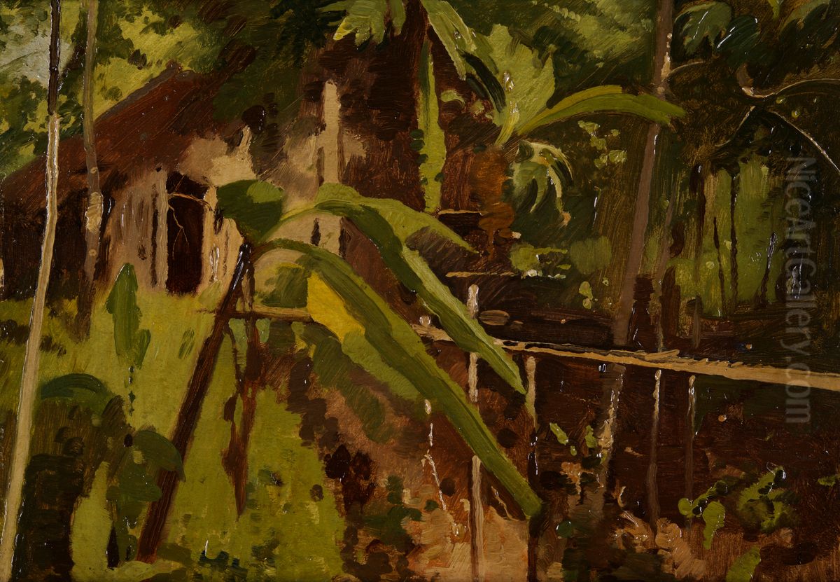 Kamponghuisje te Buitenzorg Oil Painting by Willem Witsen