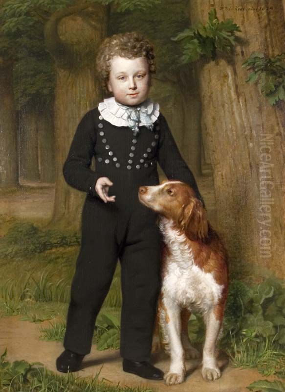 Portret van Eyso de Wendt van Sytzama Oil Painting by Willem Bartel Van Der Kooi