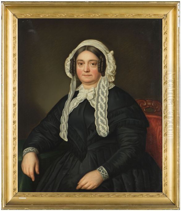 Portret van Elisabeth Maria Ypey-Salverda Oil Painting by Willem Bartel Van Der Kooi