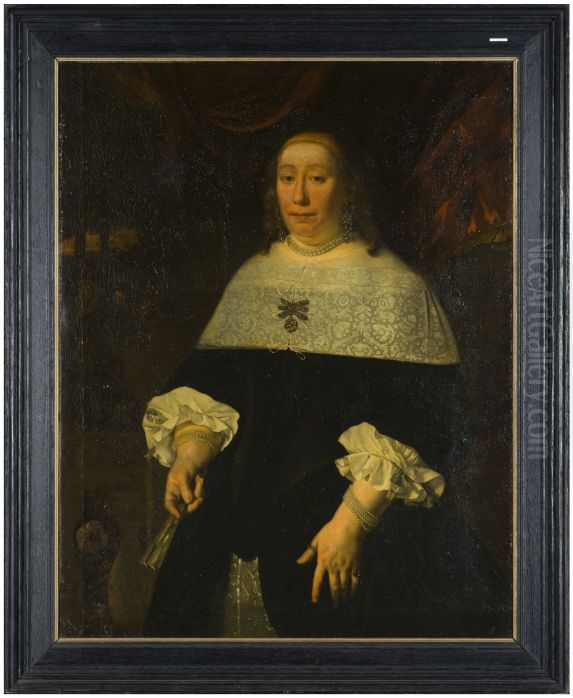 Portrait of a woman Oil Painting by Abraham Lambertsz van den Tempel