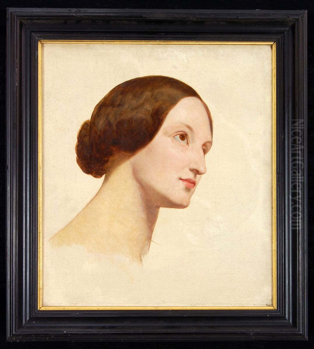 Studiekop voor het portret van gravin Eliza Krasinska, met haar kinderen Oil Painting by Ary Scheffer